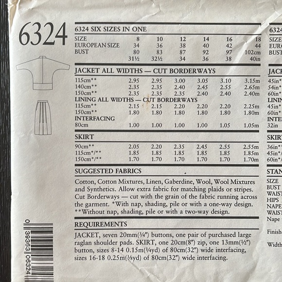 Vintage Jacket Sewing Pattern: New Look - Picture 3 of 5